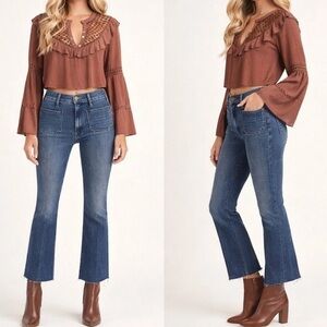 MOTHER The Hustler Patch Ankle Jeans In Out For the Evening Size 24